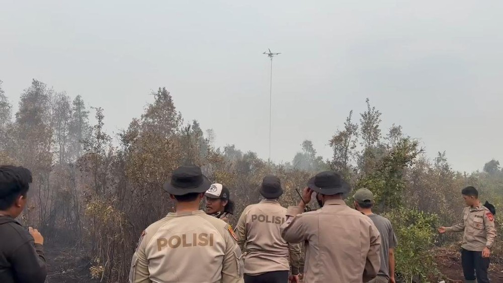 Teknologi Drone X-Fire Jinakkan Api di OKI